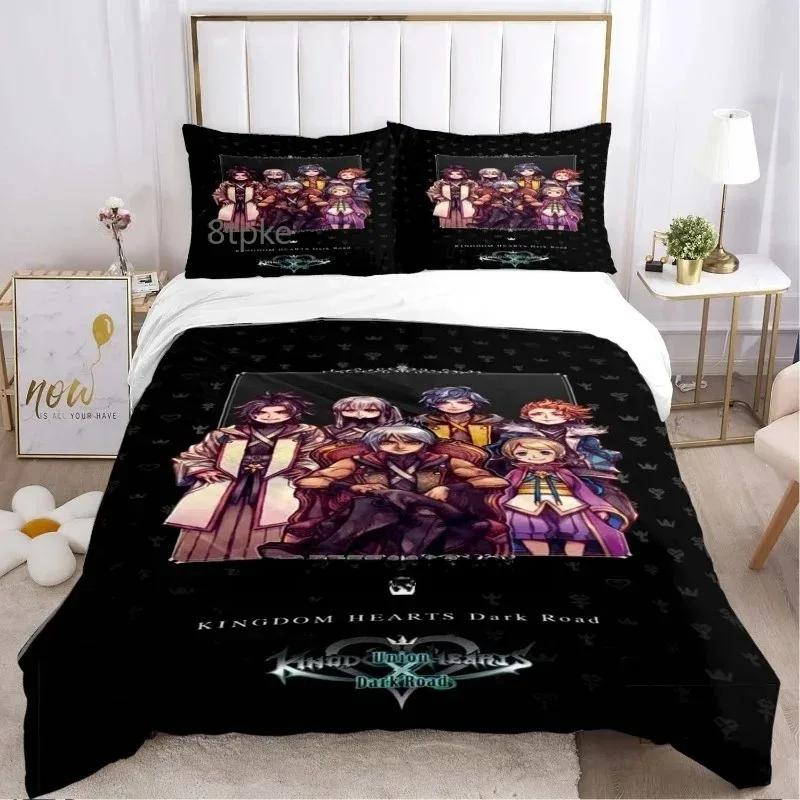 3D Printing Cartoon Game Kingdom Heart Bedding Set Single Twin Full Queen King Size Bed Set Adult Kid Bedroom Duvet Cover Sets