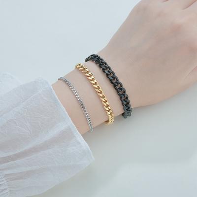 Trendy Bracelet New Jewelry Men Women Classic Stainless Steel Cuban Chain 3/5/7mm Gift Accessories