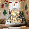 Christmas Party Centerpieces Winter Ornaments, Double-sided Acrylic Snowman/Santa Claus/Reindeer/Cottage Table Snow Scene Ornaments Decorations