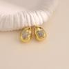 Chic Chubby Water Drop Hollow Stud Earrings