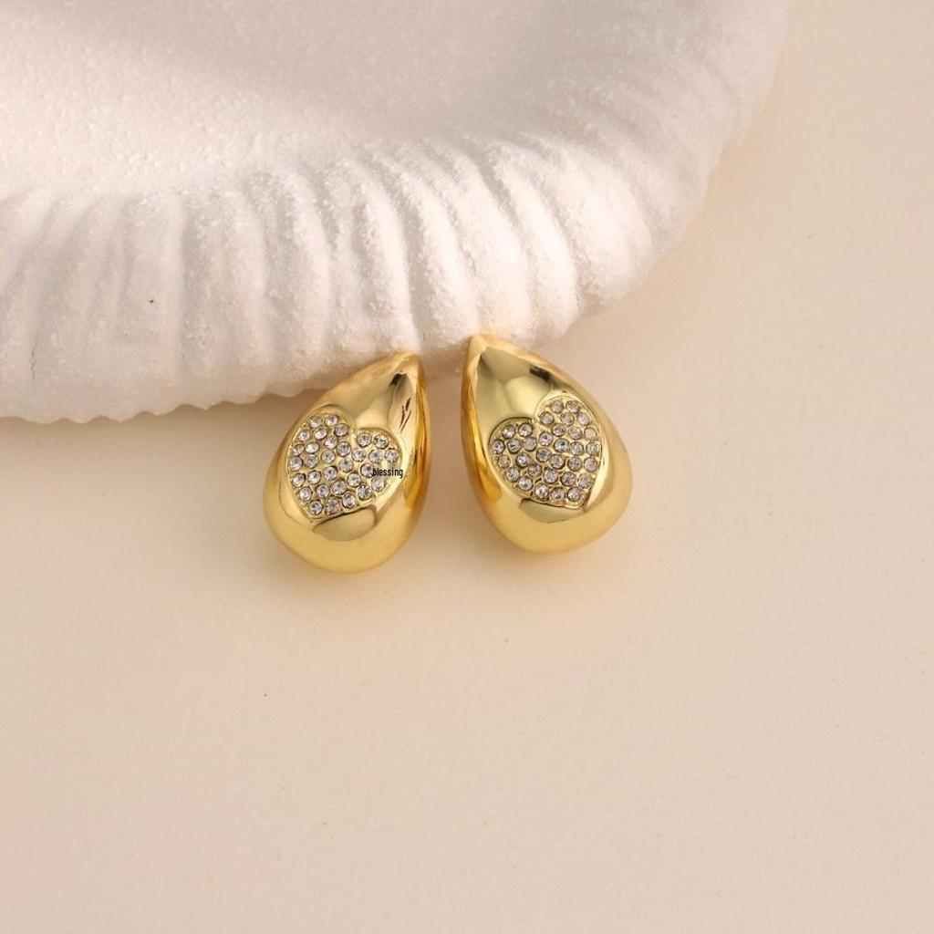 Chic Chubby Water Drop Hollow Stud Earrings