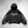 Felpa Streetwear 2026 per Adolescenti Casual Punk Harajuku Hip Hop Gotica con Stampa
