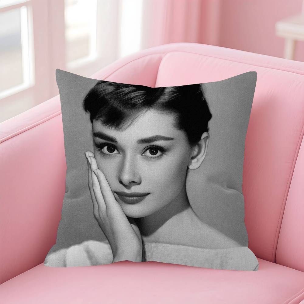 Audrey Hepburn Lipstick Cushion Cover Car Throw Pillow Case For Sofa Car Christmas Gift