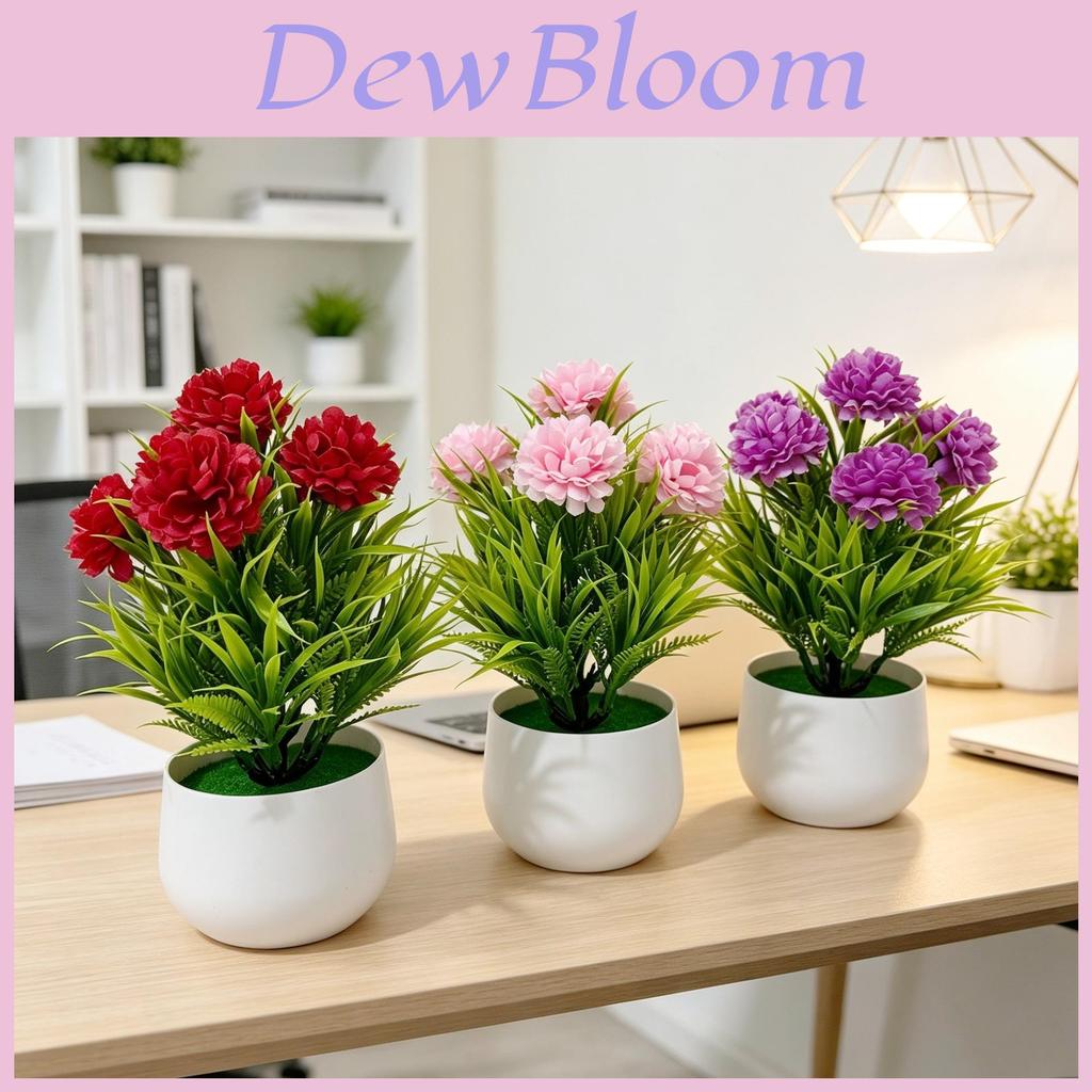 Spring Grass Artificial Flower Garden Decor With Plastic Chrysanthemum For Home And Outdoor Use