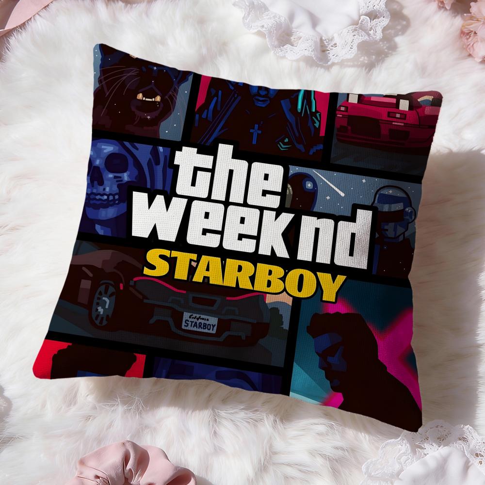 T-The Weeknd Sänger Kissenbezug Premium Komfort Wendbarer Kissenbezug -Zwei-in-Eins-Design für Jeden Raum & Autoinnenraum