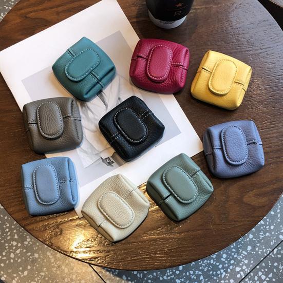 Mini Münzgeldbörse Druckknopfverschluss Kleine Geldbörse Kleingeldfach Damen Geldbörse für Schlüssel Lippenstift Kopfhörer Handtaschen-Organizer