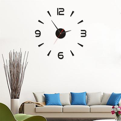 Creative Silent Mirror Clock DIY Wall Clock Living Room Bedroom Decoration Wall Sticker Wall Clock