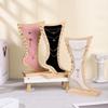 Foot Shaped Velvet Wooden Board Holder Storage Jewelry Hanging Stand  Show Case