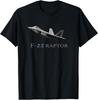 New Limited F 22 Raptor Jet Fighter Plane, Pilot T-Shirt Tops Tee