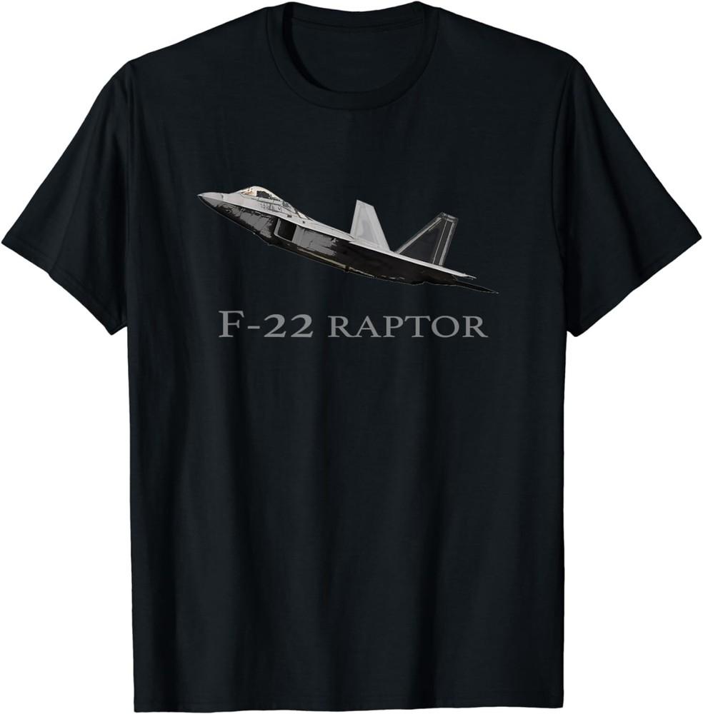 

New Limited F 22 Raptor Jet Fighter Plane, Pilot T-Shirt Tops Tee 4XL
