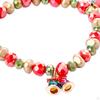 Christmas Bead Bracelet Mixed Colors Pendant