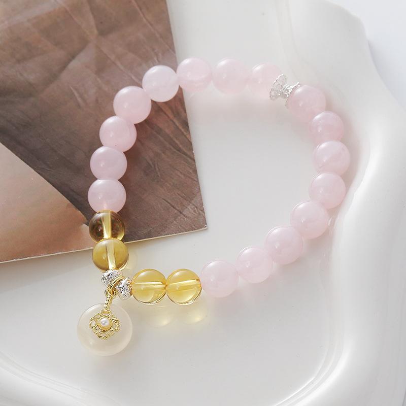 Natural Crystal Green Strawberry Crystal Bracelet Bangles Women Fashion Jewelry Accessories Gift