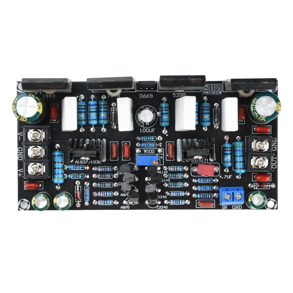 1943+5200 Power Mono Tube Finished Amplifier Board DC 20V-90V Mono 200W Power Amplifier Board