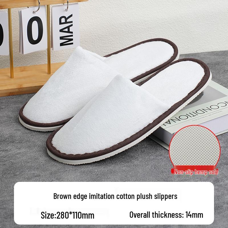 Coral Fleece Non-Slip Slippers for Hotels and Homestays