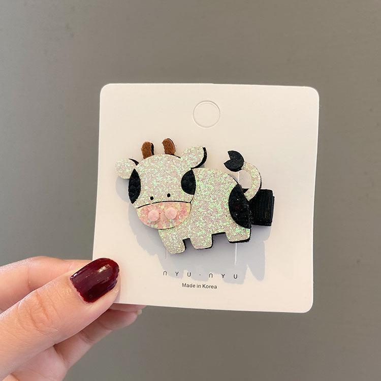 Korean Sparkly Cartoon Hair Clips for Girls - Unicorn & Bee Designs