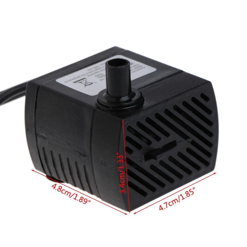 Mini Water with LED Light Quiet for Pond Aquariums Hydroponics Fish Garden Fountain