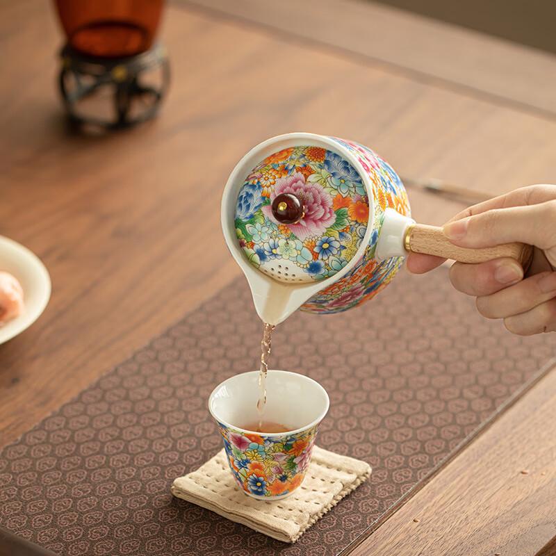 Shangqi Wan Hua Ceramic Side Handle Teapot