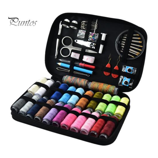 

97 шт./компл. Портативный швейный набор с чехлом, цветными нитками, иглой, портновскими ножницами, рулеткой, профессиональным новичком, для дома, путешествий, экстренного шитья чёрный