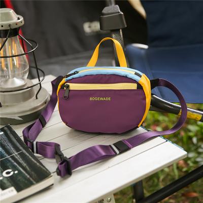 Borsa pettorale sportiva portatile da esterno per unisex con blocchi di colore, borsa a tracolla, borsa da vita