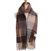 Scarf Women Luxury Plaid Warm Travel Scarf  Cashmere Winter Pashmina With Tassel Shawl Wraps Bufanda Long Casual New
