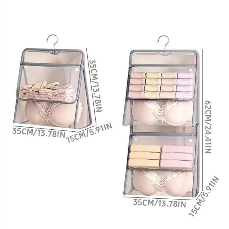 1 Stück Herbst und Winter Neue Unterwäsche und Socken Aufbewahrung Hängebeutel Hängendes Aufbewahrungsnetz Tasche Kleiderschrank Unterwäsche Aufbewahrungstasche