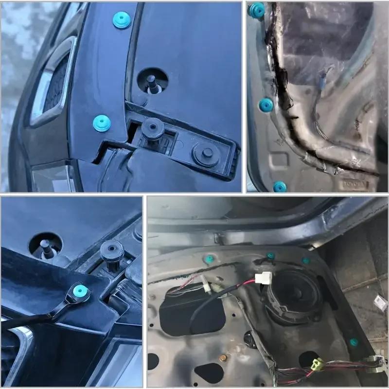 10/300PCS Auto Door Panel Clip with Seal Ring Auto Fastener Rivet Bumper Clip Retainer Car Interior Retaining Accessories