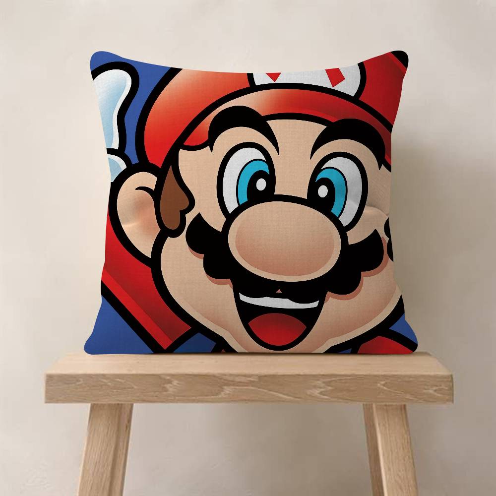 Super Cute Style M-MarioS Maple Design Cushion Cover Happy Autumn Harvest Decor Holiday Decorati Pillow Cover