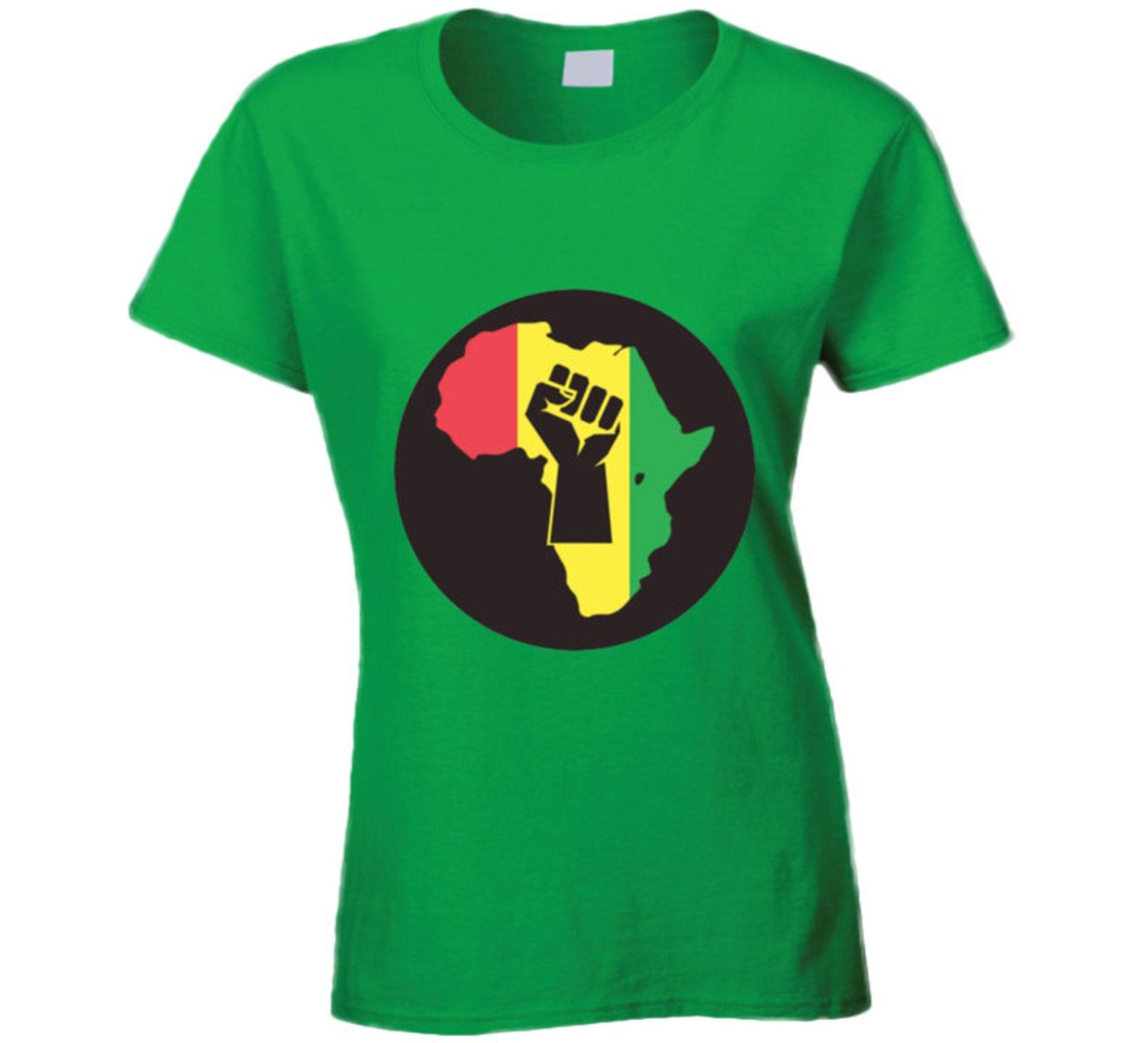 Africa Pride Green Ladies T Shirt 4XL