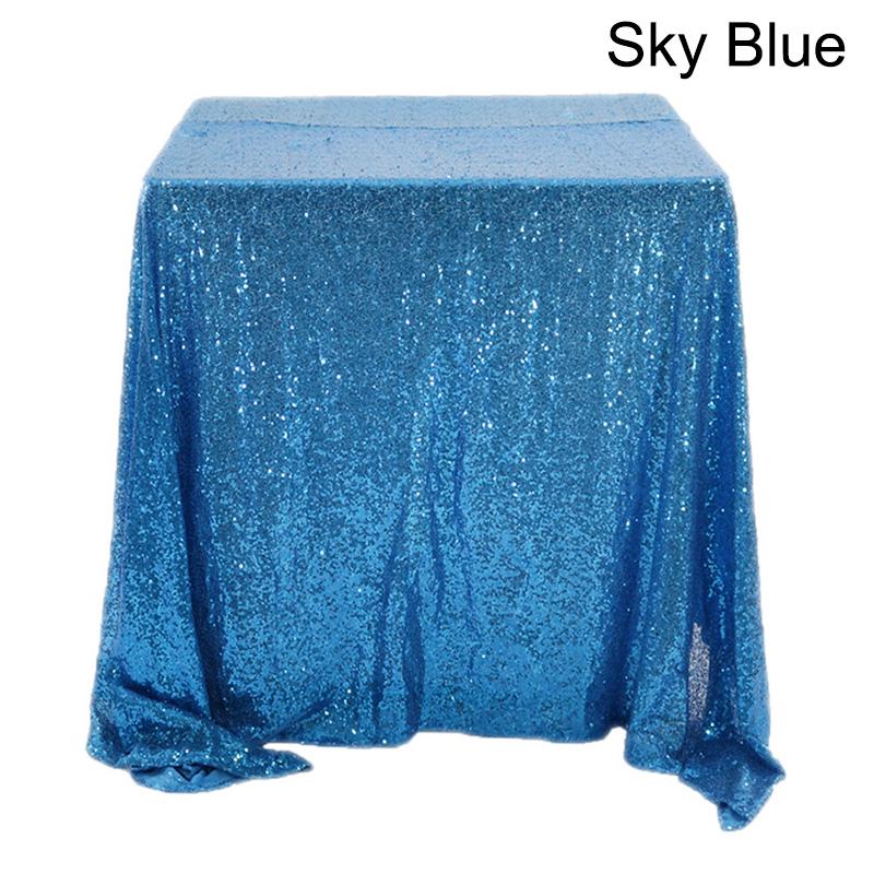 1PC Table Skirt Table Cloth Glitter Sequin Tablecloth Wedding Party Multi-Color Table Cover