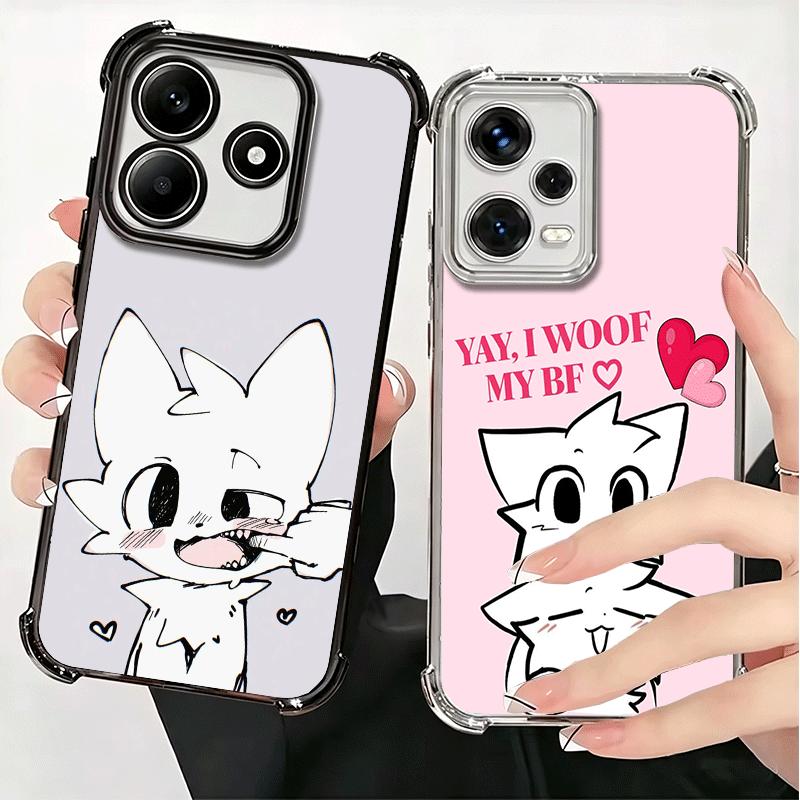 Cute B-Boykisser Catoon Plating Phone Case For Xiaomi Redmi Note 14 15 Pro Plus 13 12 11 11S 11T 10 9S 9 5G Anti-Fall Airabag Co