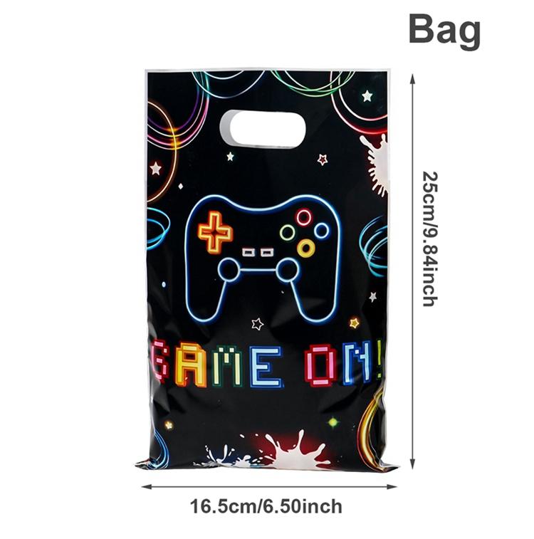 10/25pcs Game Party Gift Bag Electronic Game Theme Birthday Party Decor Happy Birthday Party Gift Bag with Handle Party Supplies