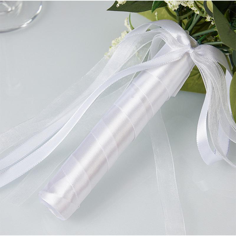 Bridal Bridesmaid Wedding Bouquet White Silk Flowers Roses Wedding Accessories Mariage Bouquet Artificial Flower