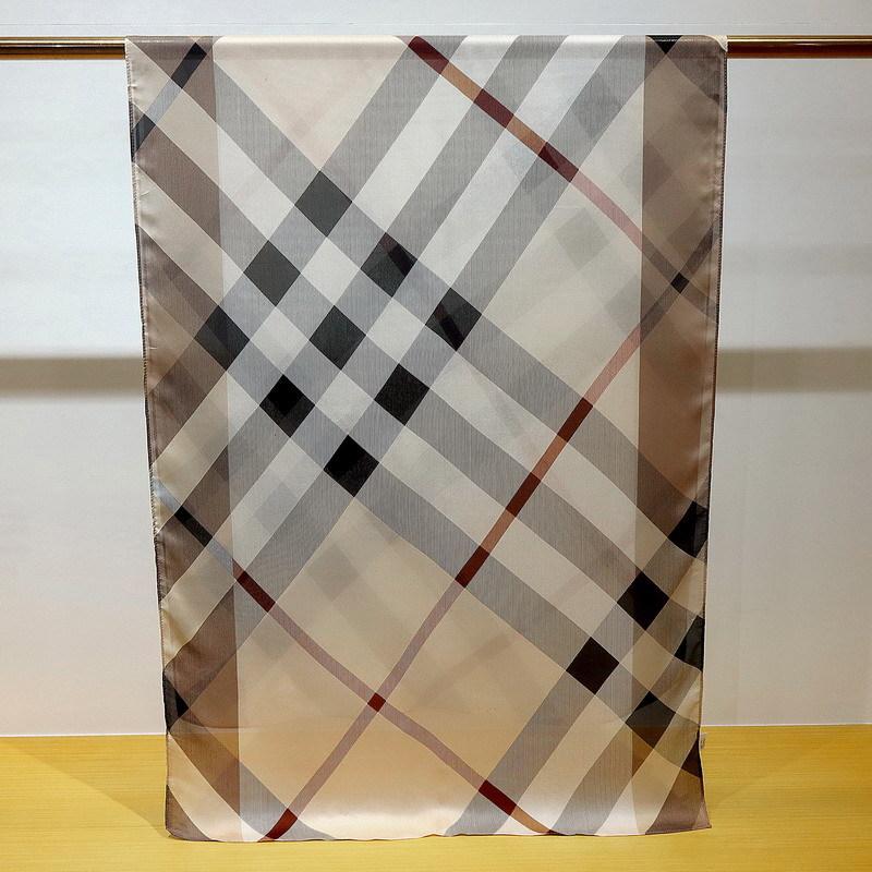 European, American and British plaid mulberry silk georgette satin long scarf silk scarf scarf shawl factory Hangzhou silk 180*68cm