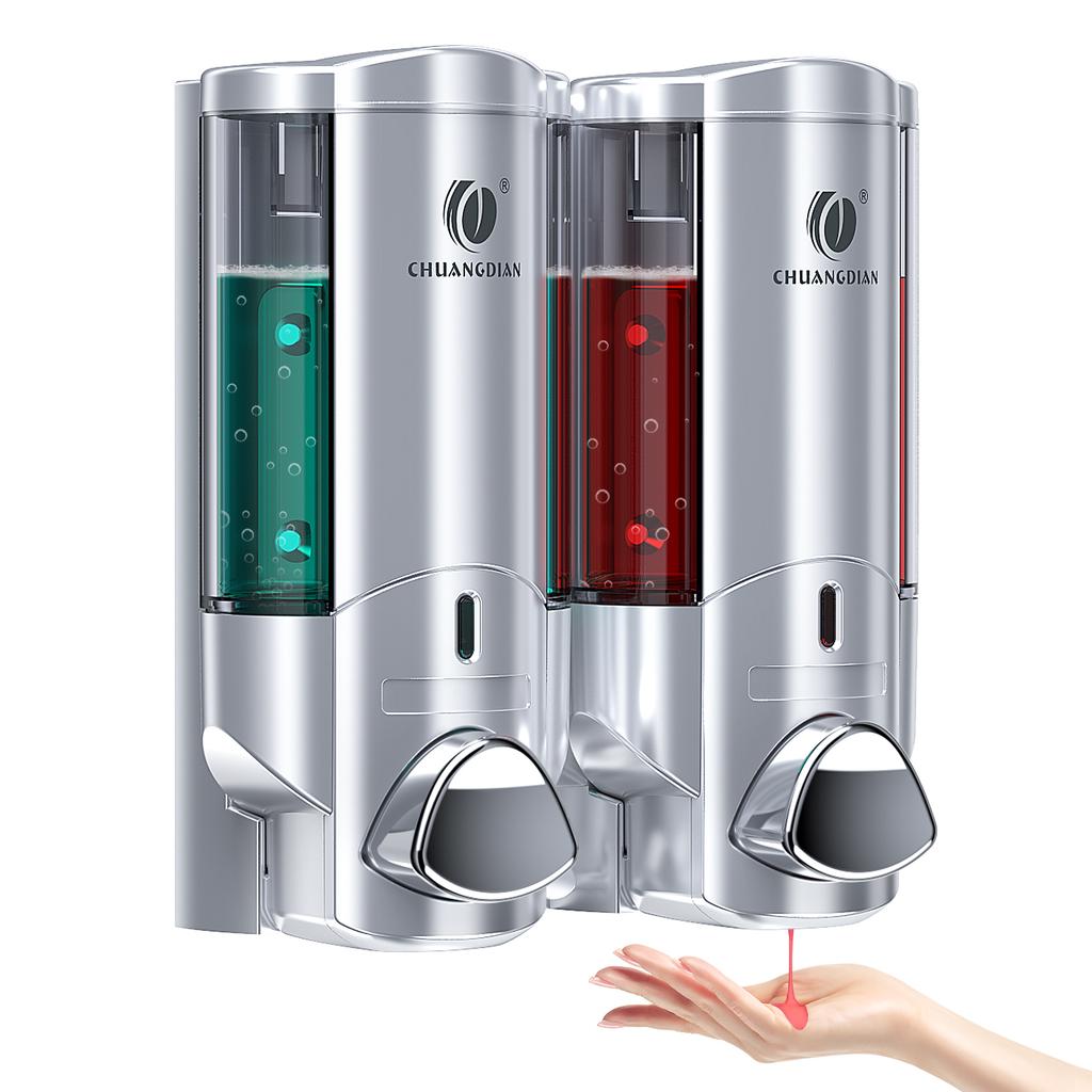 Nástěnný dávkovač tekutého mýdla Bez vrtání Koupelnová láhev na šampon a kondicionér Kuchyňský zásobník na saponát na nádobí 1/2/3*200ML