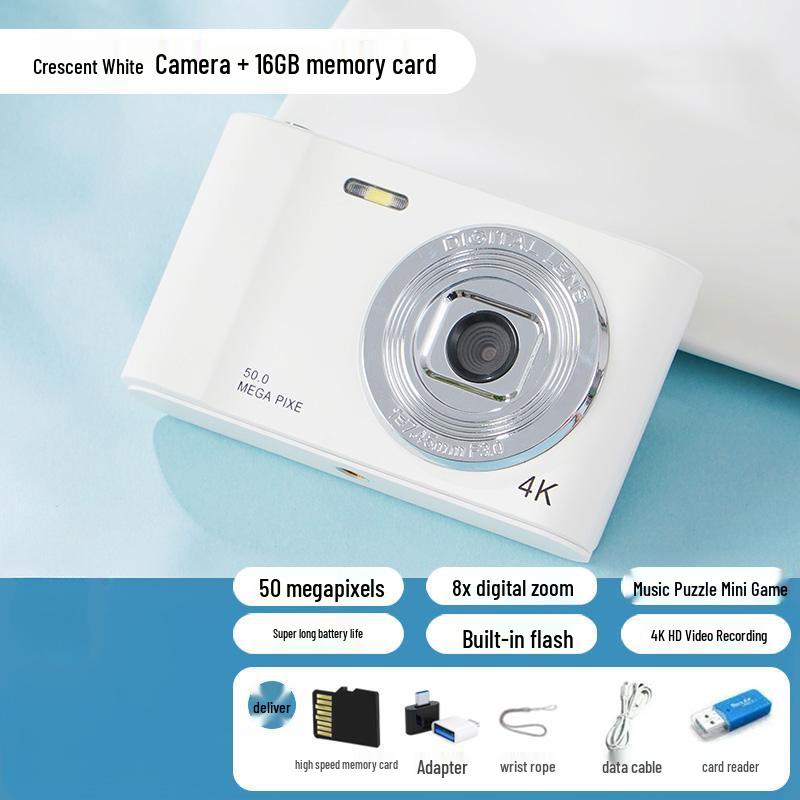 Student Travel Retro Digital Camera D01 – High Pixel, Entry-Level CCD, Portable Beauty, Campus Card Compatible.