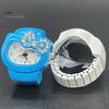Cat Shape Ring Watch Cartoon Finger Rhinestone Bowknot Elastic Stainless Steel Band Women Birthday Gift Fashion Accessories