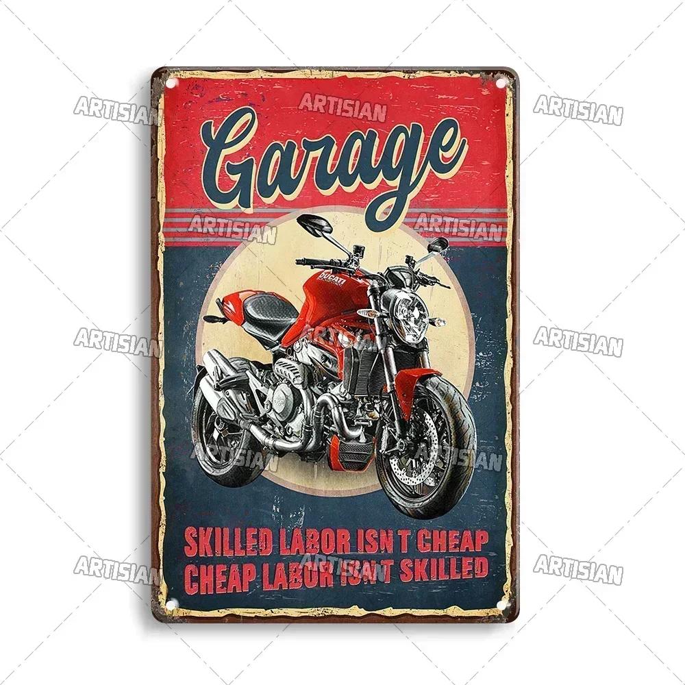 Crosscountry Motorcycle Tin Sign Vintage Metal Wall Decor Garage Home Bar Metal Plaque