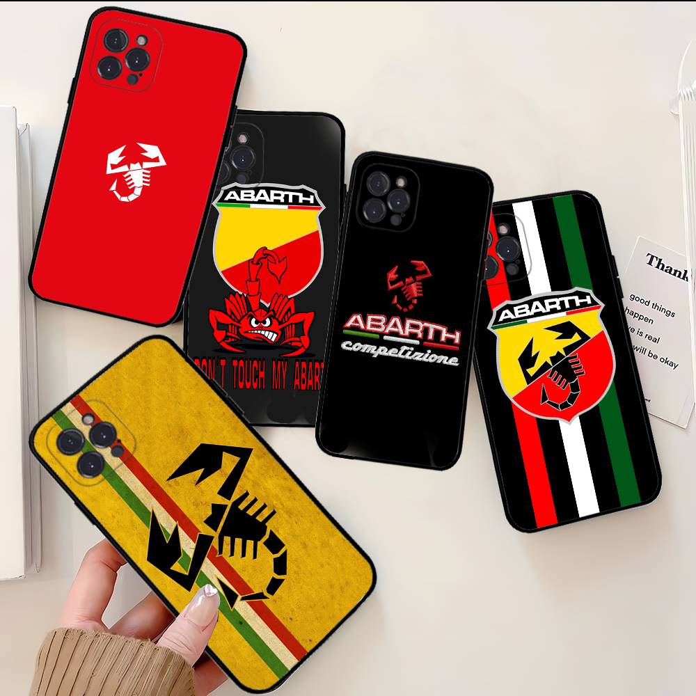 A-Abarth LOGO Phone Case For Iphone 17 Air 16 15 14 13 12 11 Pro Max 16 15 14 Plus TPU Soft Case