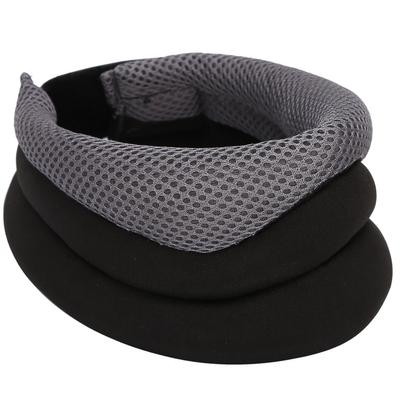 Sponge Neck Collar Breathable U Shaped Pillow Neck Support Brace for Sleeping Black Gray