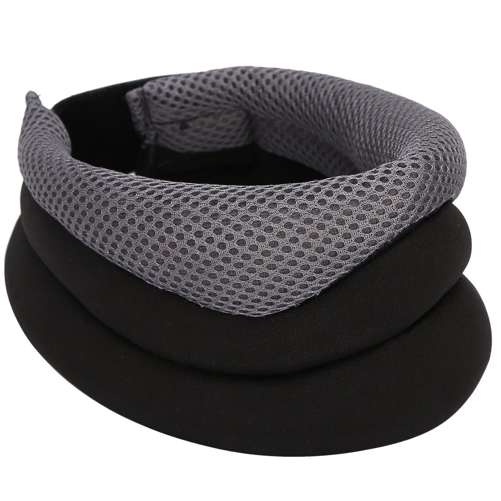 

Sponge Neck Collar Breathable U Shaped Pillow Neck Support Brace for Sleeping Black Gray