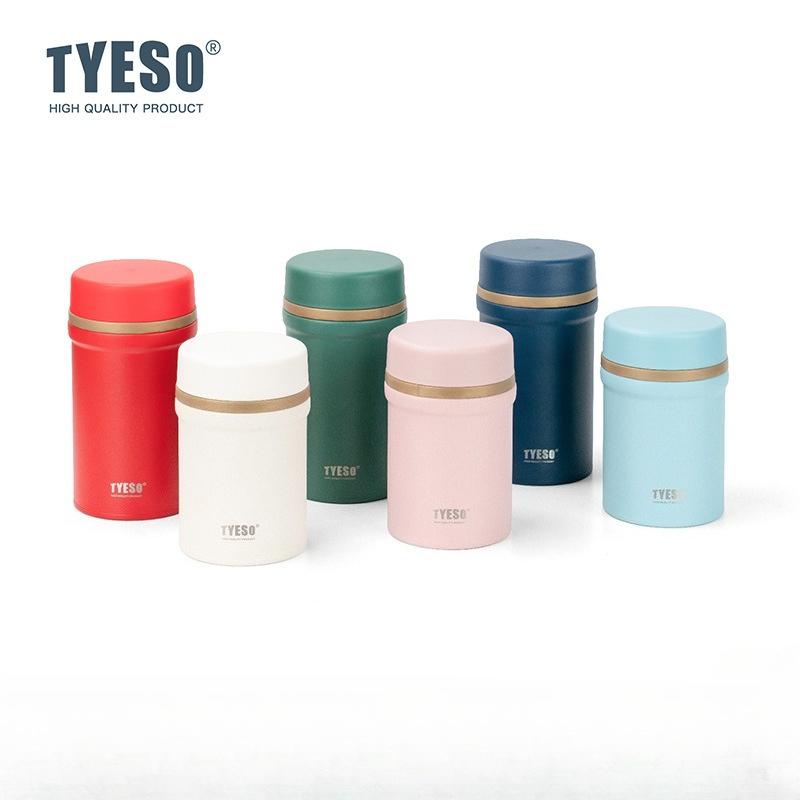 TYESO Insulated Food Jar 450/600ml Vacuum Flask 316 Stainless Steel Porridge Stewing Cup Home/Office Breakfast Thermal Container