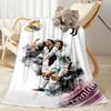 Football Legend Celebration Blanket Soft Warm Cozy Perfect for Chair Picnics Seaside All-Season Use Modern Style