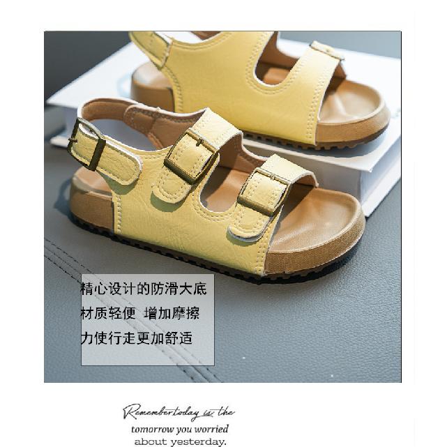 New Summer Children's Sandals Korean Style Soft Sole Beach Shoes for Kids Girls Open-Toe Casual Shoes