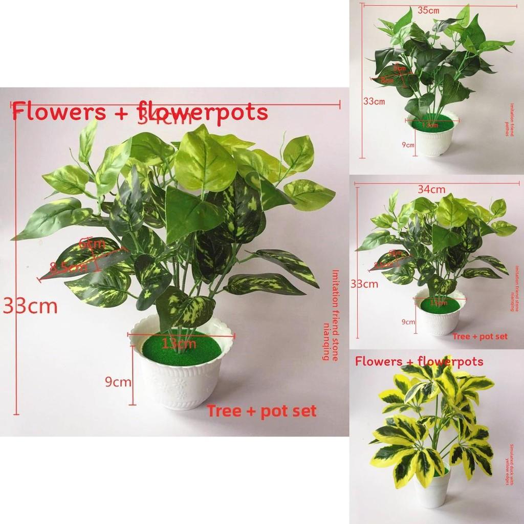 Pothos Evergreen Artificial Green Plant Pot With Realistic Foliage For Home Decor And Photography Props
