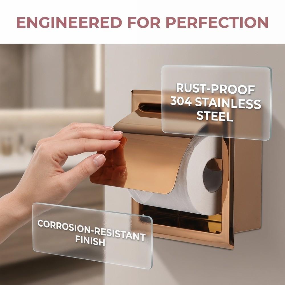 Portasciugamani in Acciaio Inossidabile Dispenser Carta Igienica Oro Rosa Bagno Cucina Lavanderia