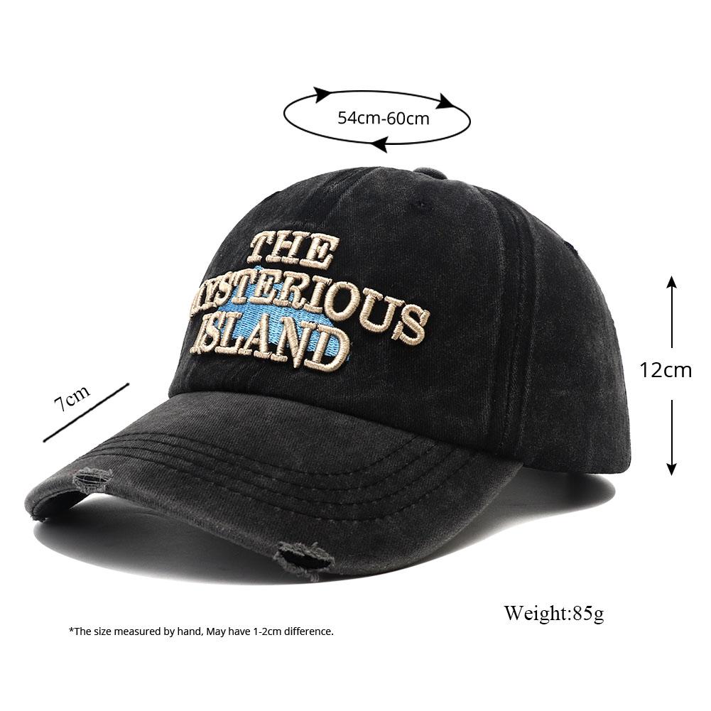 The Mysterious Island Letter Embroidery Cotton Baseball Cap For Men Women Fashion Casual Vintage Snapback Hat Visor Hip Hop Caps