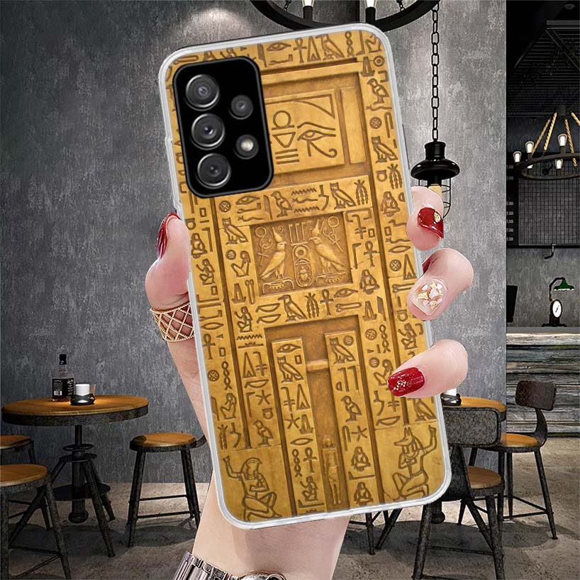 Egypt Nefertiti Anubis Ankh Pharaoh Soft Phone Case For Samsung Galaxy A13 A14 A15 A16 A17 A53 A54 A55 A56 A57 A33 A34 A35 A36 A