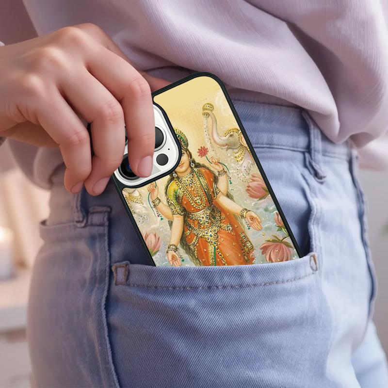 

Lakshmi Hindu Goddess soft Phone Case For iPhone 17 Air 15 16e 14 13 Pro Max Coque 12 11 Pro Max PLUS cover iPhone 16e
