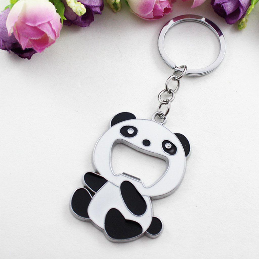 Panda Bottle Opener Keychain Made of High-quality Zinc Alloy for Key Chain Cute Chinese Panda Mini Bottle Opener for Sm
