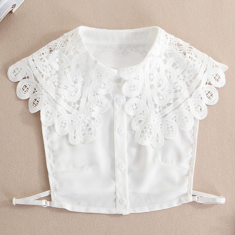 Perfekte Übereinstimmung Weißer Falscher Kragen Spitze Falscher Kragen Hemd Abnehmbare Kragen Für Frauen Falsche Bluse Halsbekleidung Bekleidungszubehör Nep Kragen